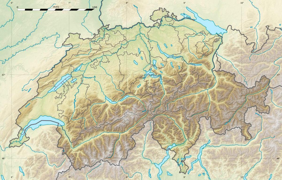 வரைபடம் சுவிச்சர்லாந்து நிவாரண